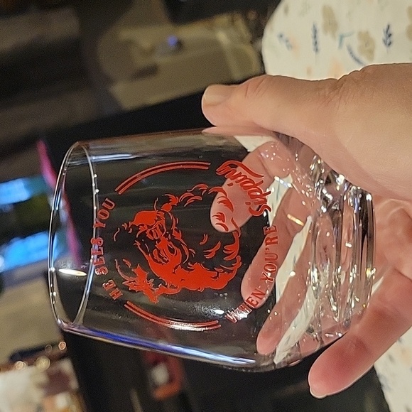 Santa Wine Glass, Stemless.Tumbler.NWOT. - Picture 1 of 3